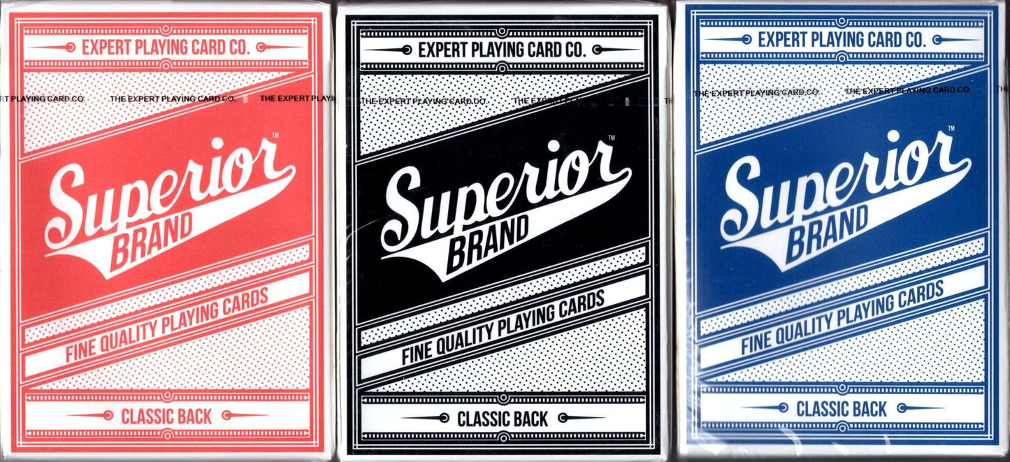 PlayingCardDecks.com-Superior Brand Playing Cards 3 Deck Set EPCC