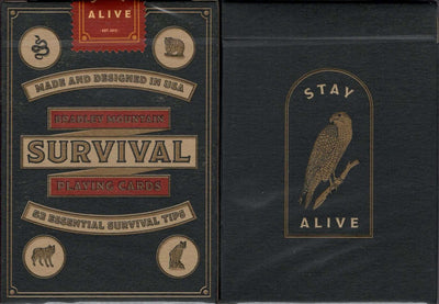 PlayingCardDecks.com-Survival Charcoal Playing Cards USPCC
