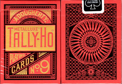 PlayingCardDecks.com-Tally-Ho MetalLuxe Red Playing Cards
