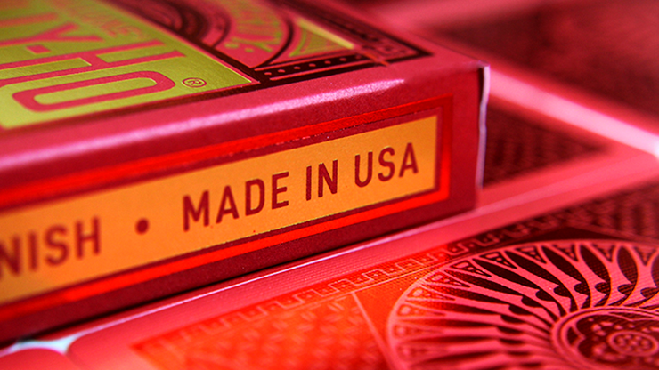 PlayingCardDecks.com-Tally-Ho MetalLuxe Red Playing Cards