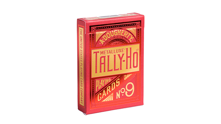 PlayingCardDecks.com-Tally-Ho MetalLuxe Red Playing Cards