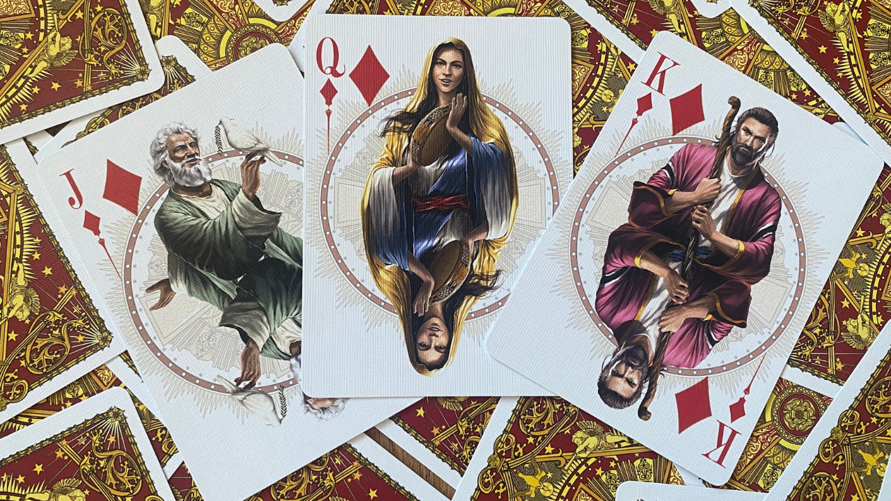 PlayingCardDecks.com-Testament Classic Antique Gold Gilded Playing Cards USPCC