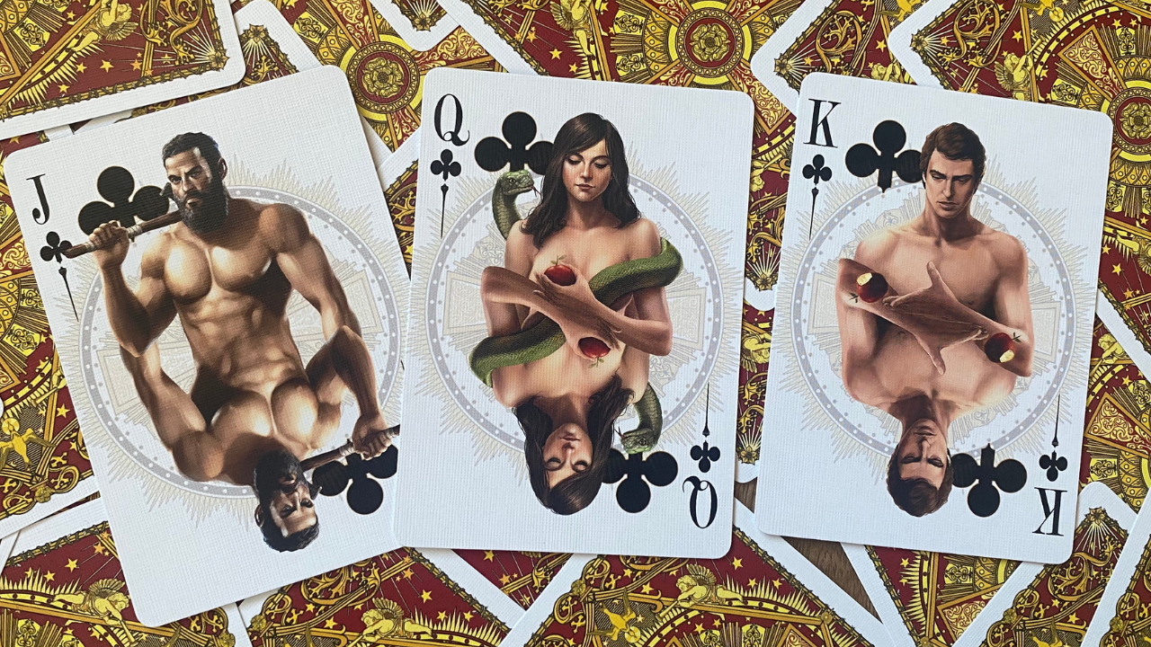 PlayingCardDecks.com-Testament Classic Antique Gold Gilded Playing Cards USPCC