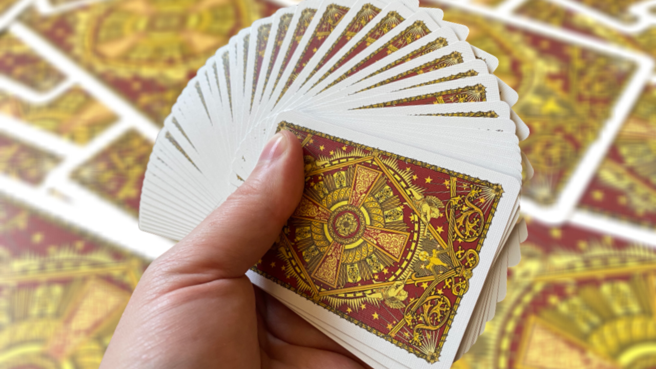 PlayingCardDecks.com-Testament Classic Antique Gold Gilded Playing Cards USPCC