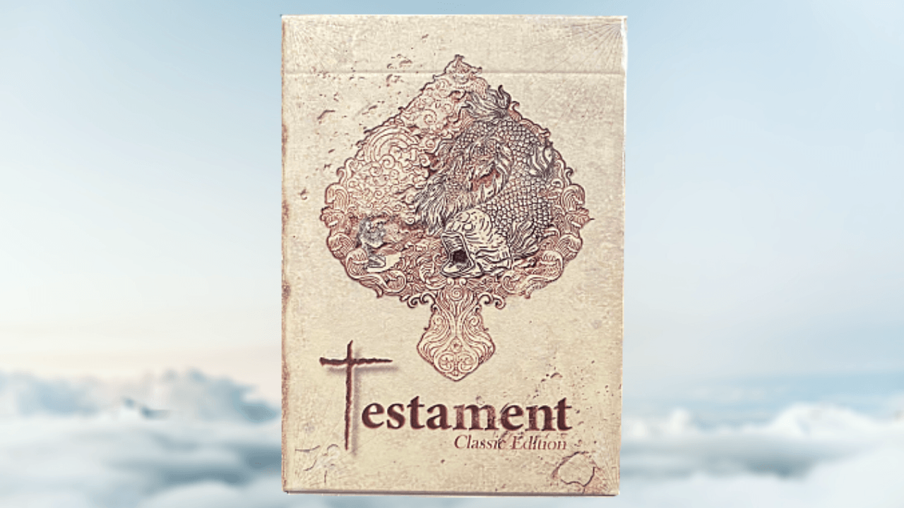 PlayingCardDecks.com-Testament Classic Antique Gold Gilded Playing Cards USPCC