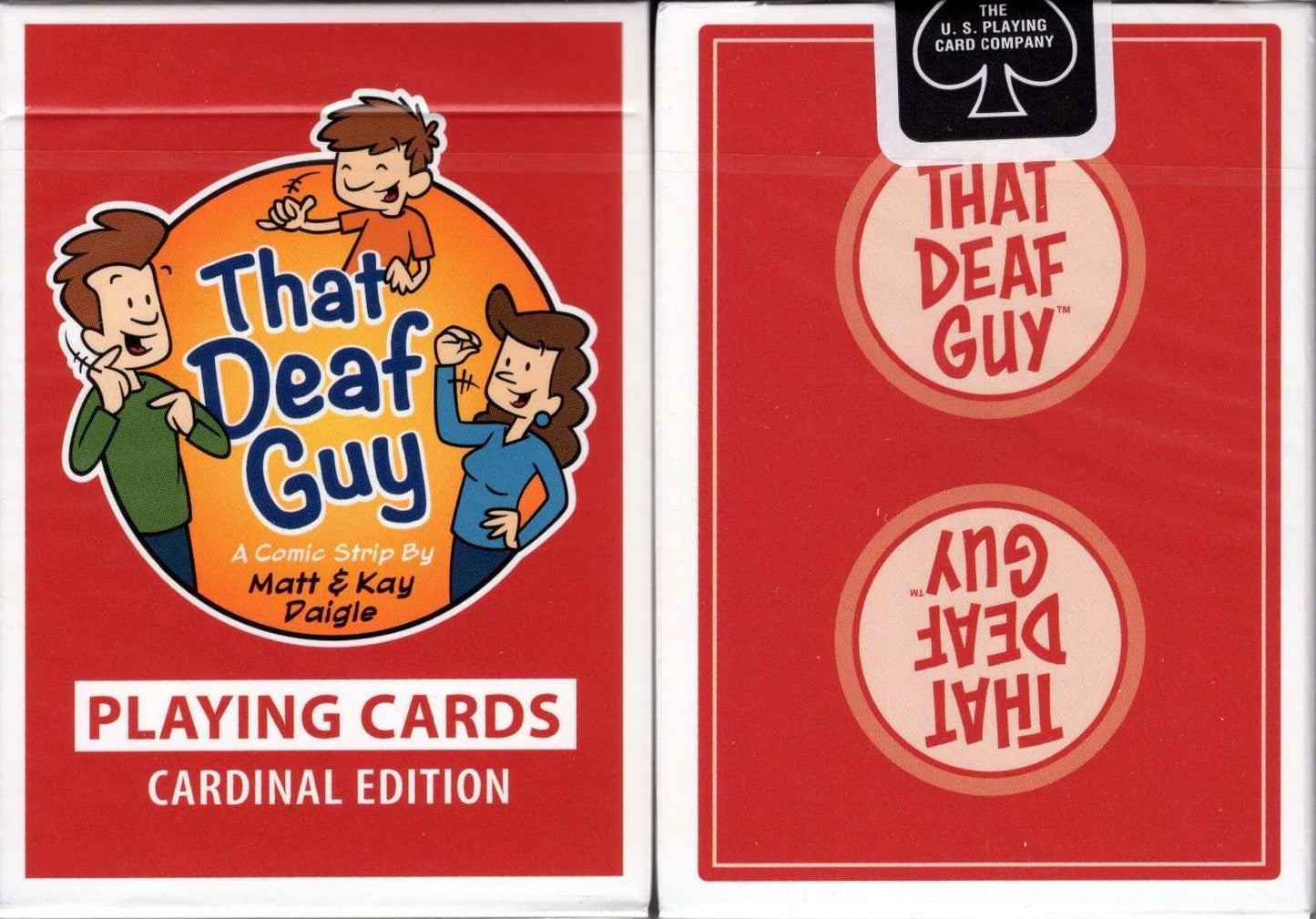 PlayingCardDecks.com-That Deaf Guy Cardinal Red Playing Cards USPCC