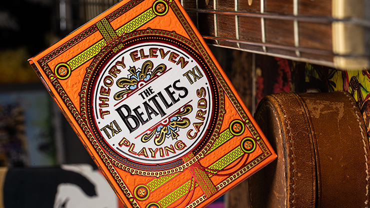 PlayingCardDecks.com-The Beatles Orange Playing Cards USPCC
