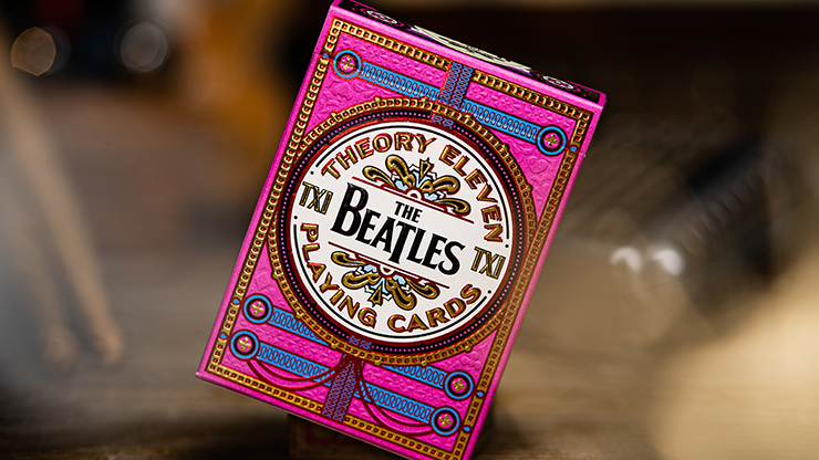 PlayingCardDecks.com-The Beatles Pink Playing Cards USPCC