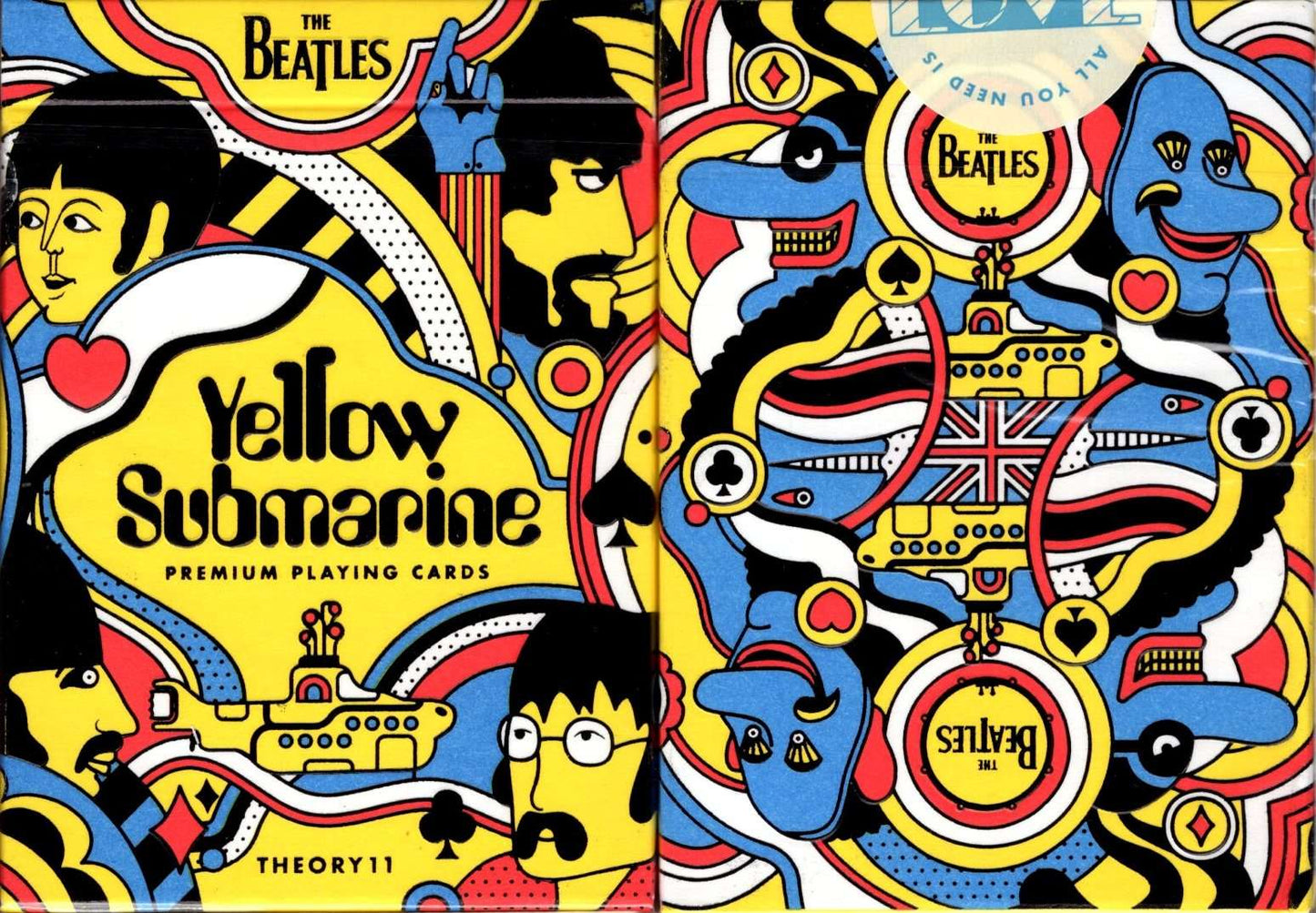 PlayingCardDecks.com-The Beatles Yellow Submarine Playing Cards USPCC