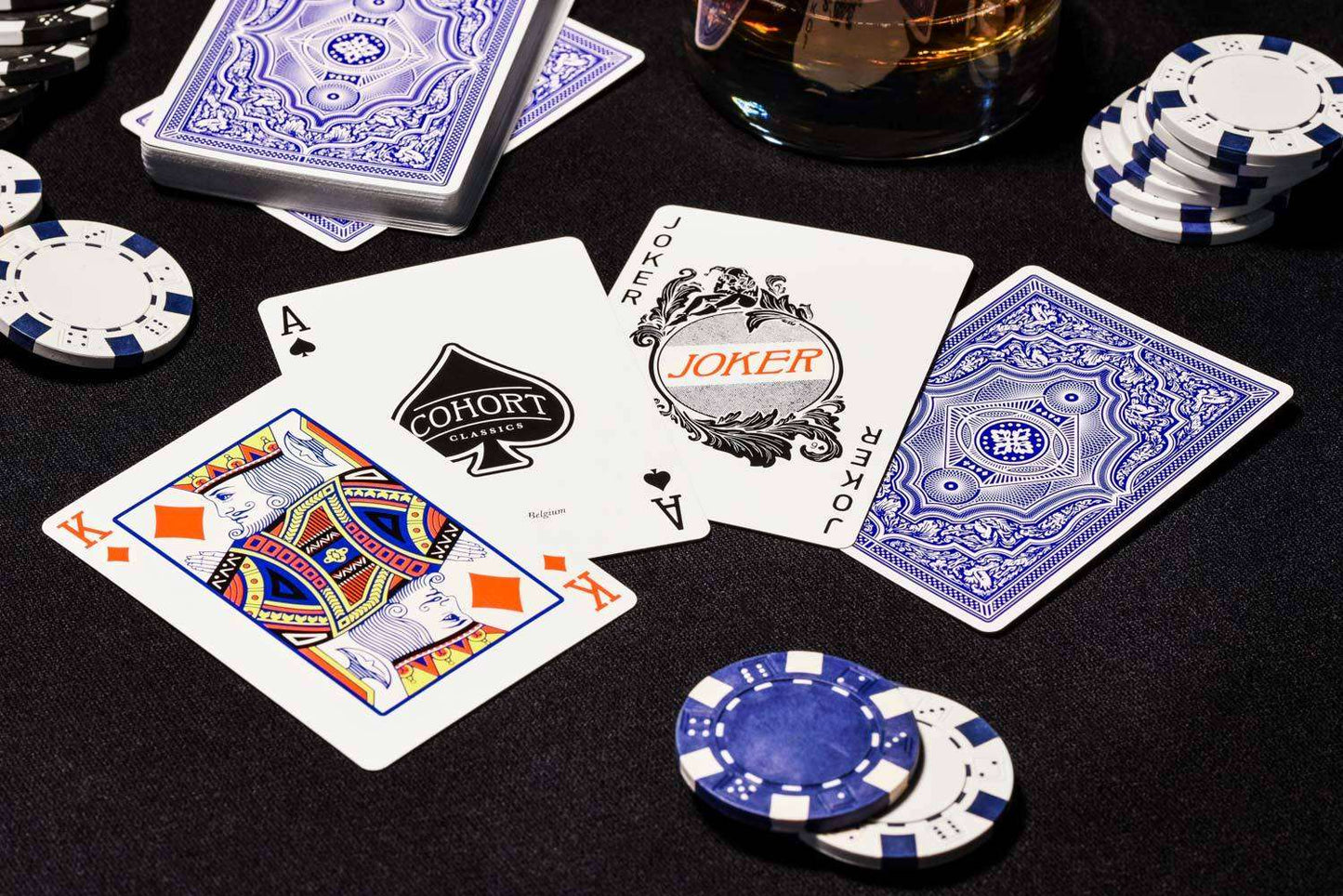 PlayingCardDecks.com-Cohort Blue Marked Playing Cards Cartamundi
