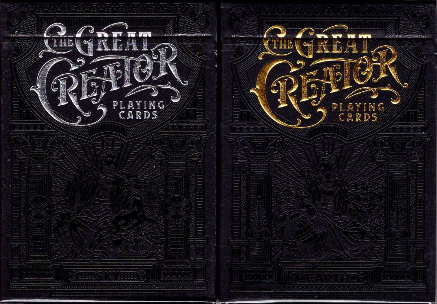 PlayingCardDecks.com-The Great Creator Foil Playing Cards 2 Deck Set TPCC