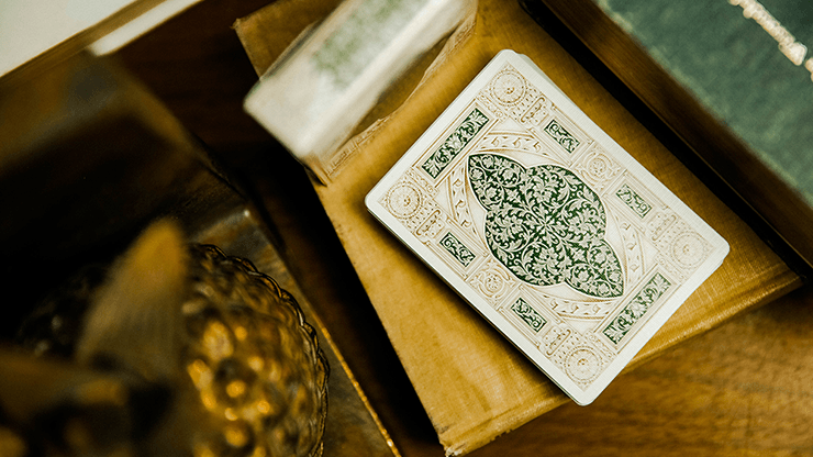 PlayingCardDecks.com-The Kingdoms Green Playing Cards USPCC