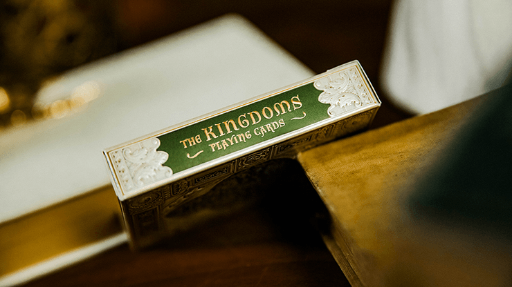 PlayingCardDecks.com-The Kingdoms Green Playing Cards USPCC