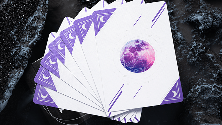 PlayingCardDecks.com-The Moon Purple Cardistry Cards Poker Size Deck USPCC