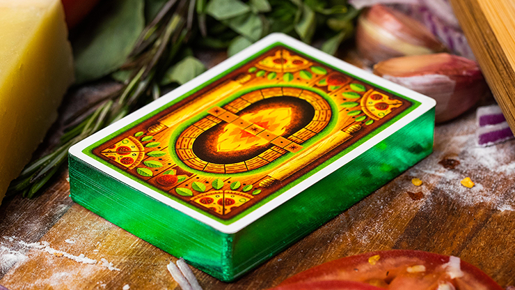 PlayingCardDecks.com-The Royal Pizza Palace Gilded 2 Deck Set TPCC