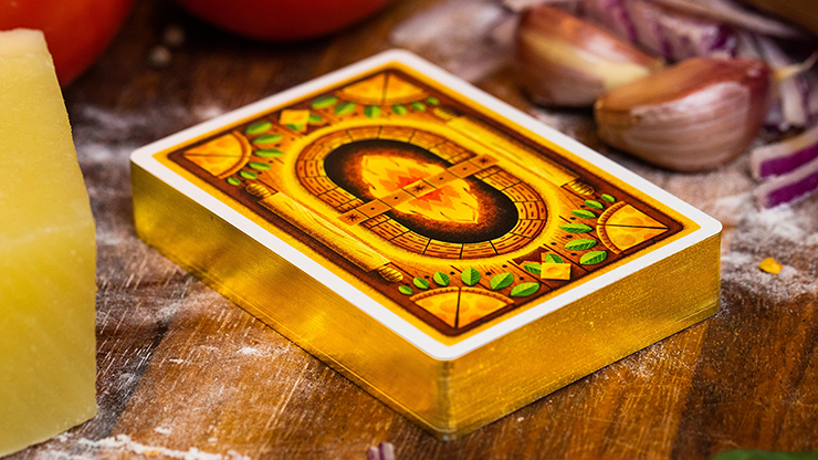 PlayingCardDecks.com-The Royal Pizza Palace Gilded 2 Deck Set TPCC