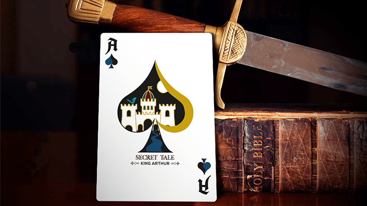 PlayingCardDecks.com-The Secret Tale of King Arthur White Playing Cards WJPC