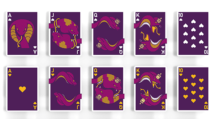 PlayingCardDecks.com-The Serpent Cobra Purple Playing Cards Cartamundi