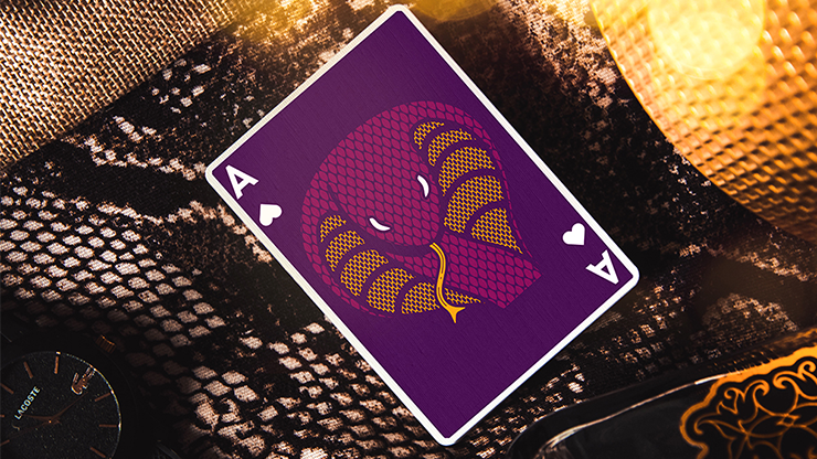 PlayingCardDecks.com-The Serpent Cobra Purple Playing Cards Cartamundi