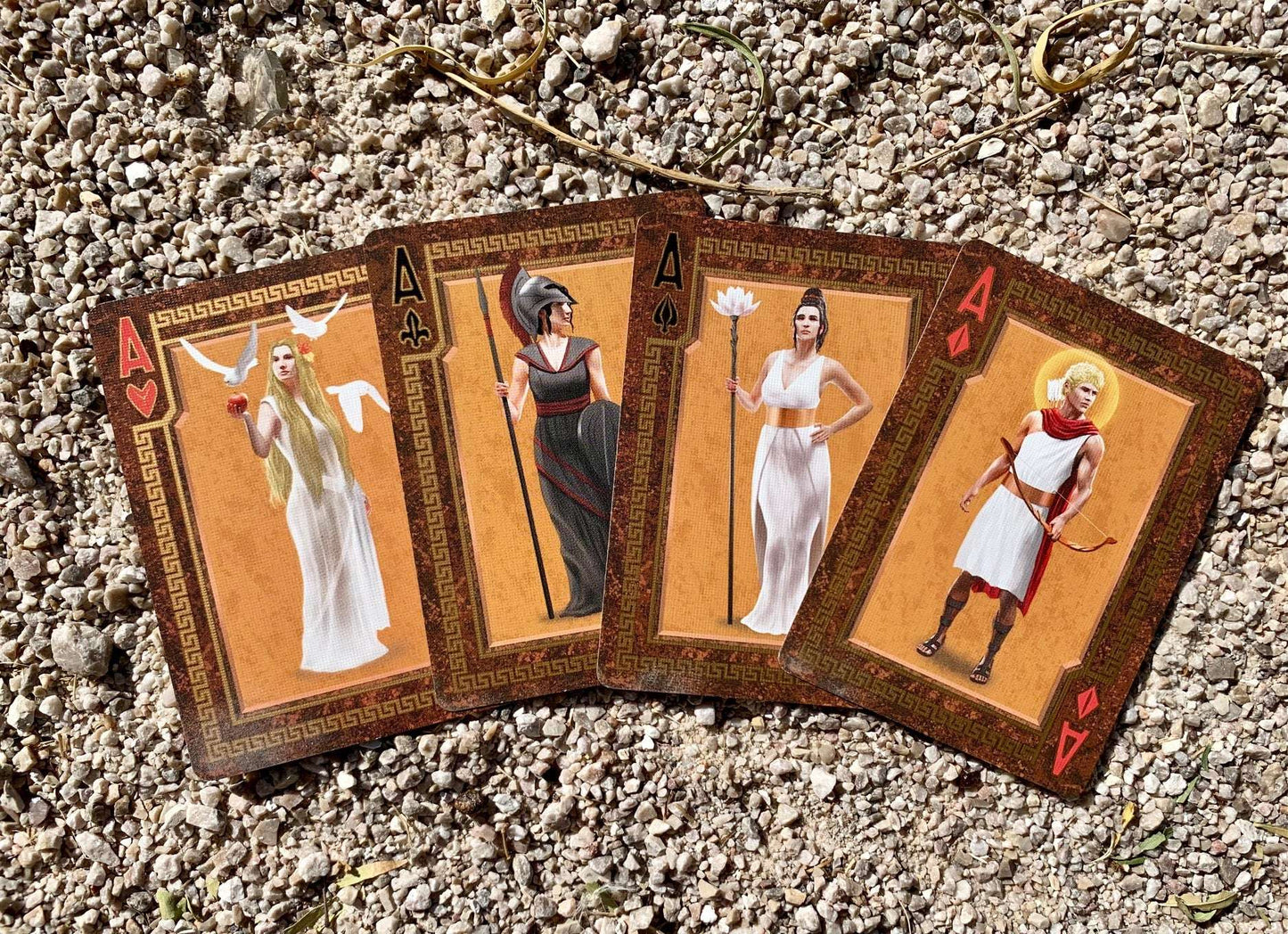 PlayingCardDecks.com-Trojan War Gilded Bicycle Playing Cards