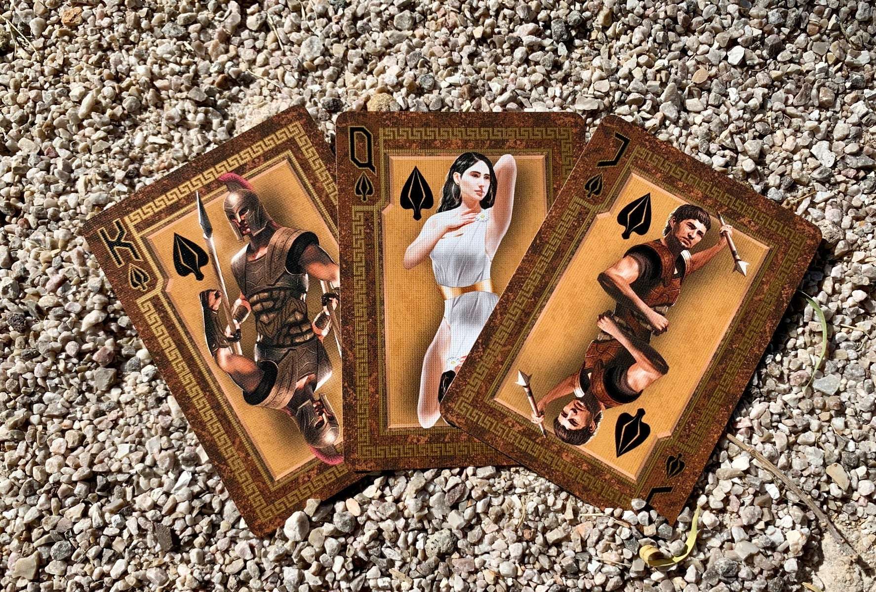 PlayingCardDecks.com-Trojan War Gilded Bicycle Playing Cards