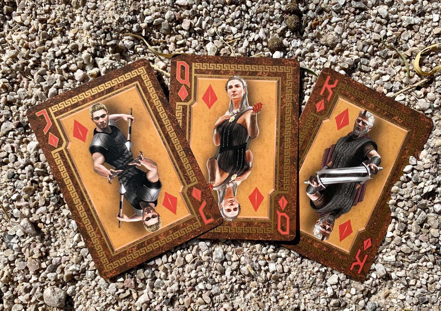 PlayingCardDecks.com-Trojan War Gilded Bicycle Playing Cards