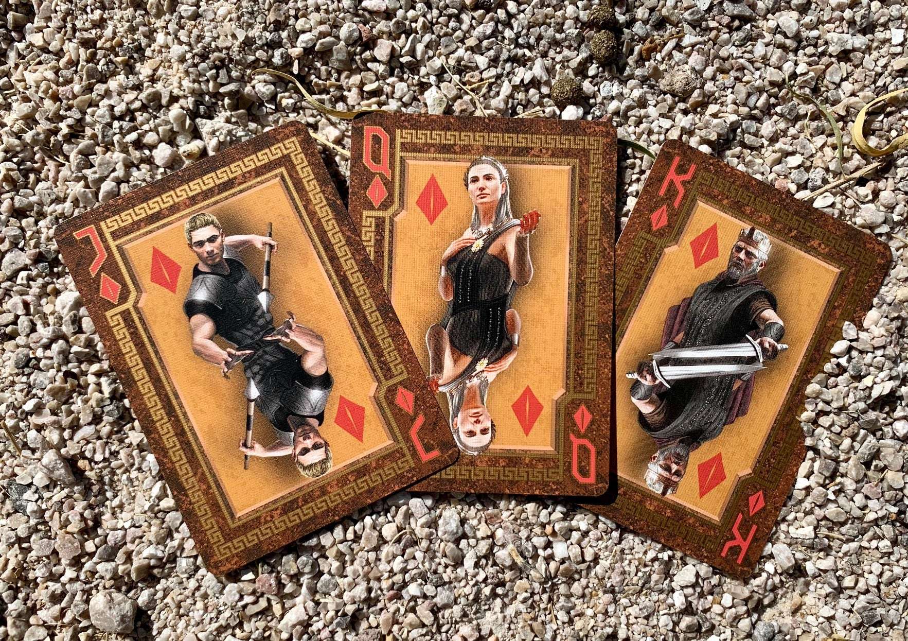 PlayingCardDecks.com-Trojan War Gilded Bicycle Playing Cards