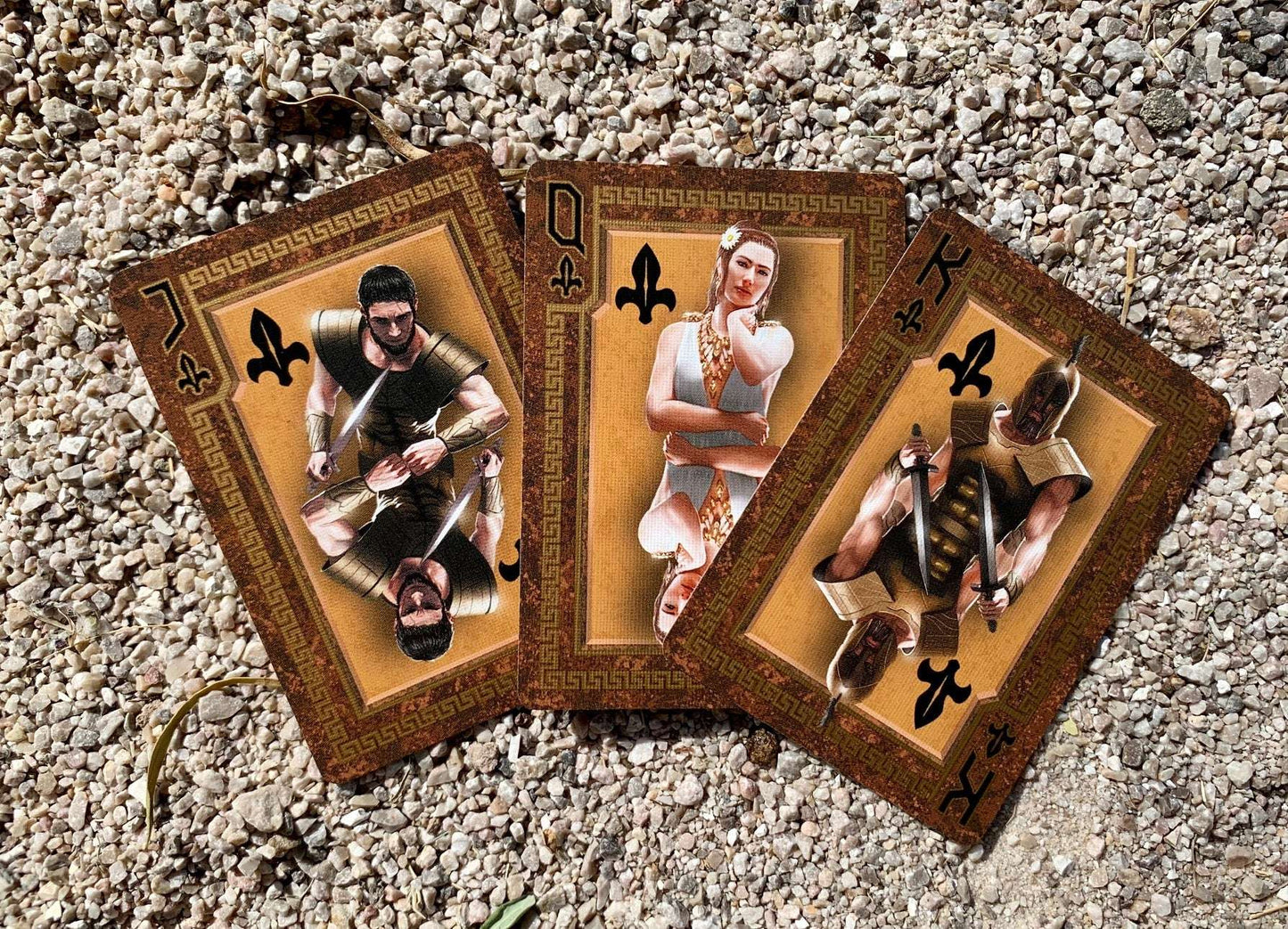 PlayingCardDecks.com-Trojan War Gilded Bicycle Playing Cards