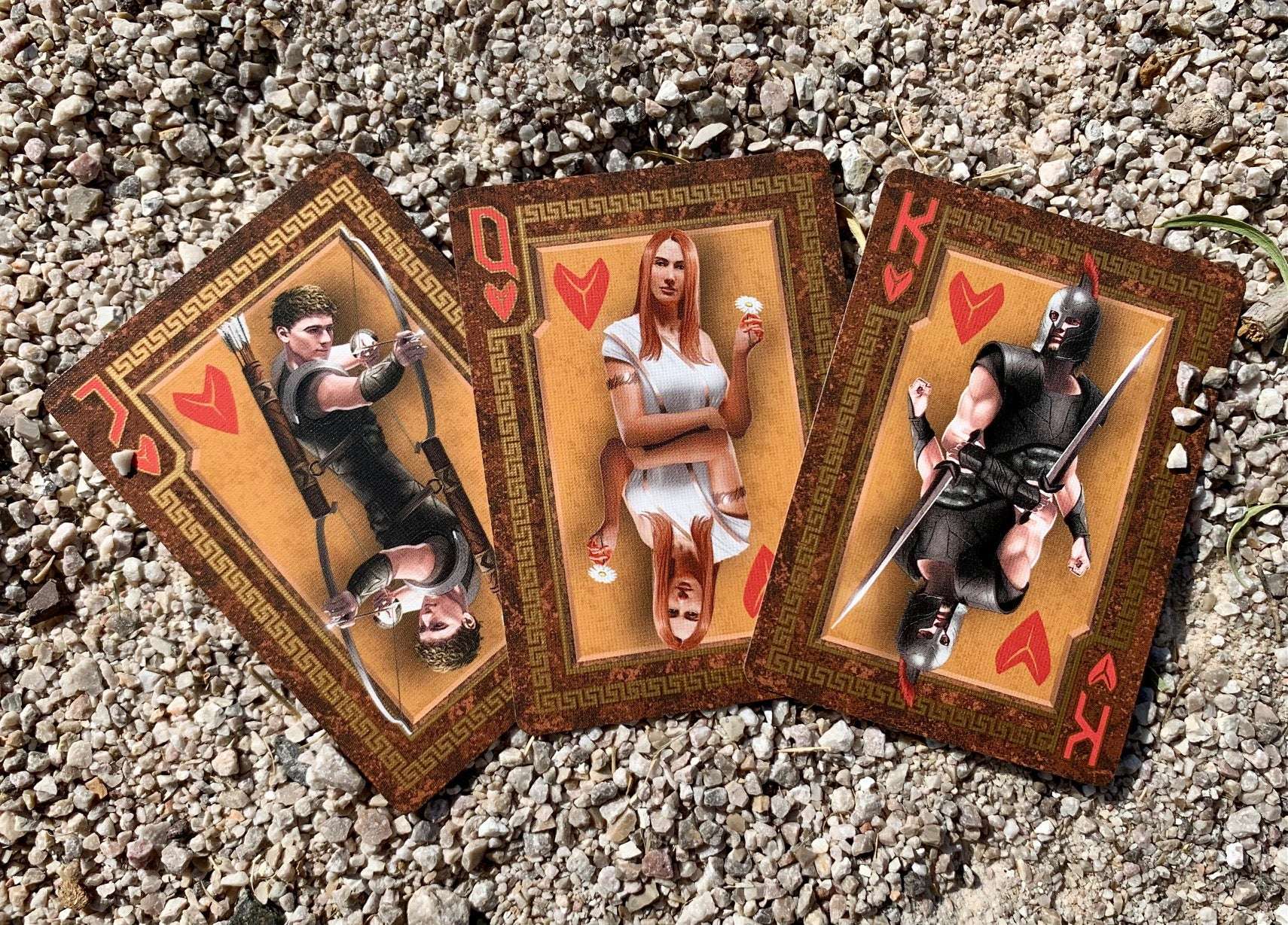 PlayingCardDecks.com-Trojan War Gilded Bicycle Playing Cards