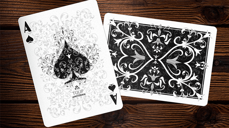 PlayingCardDecks.com-Tulip Black Playing Cards USPCC