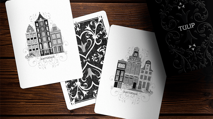 PlayingCardDecks.com-Tulip Black Playing Cards USPCC