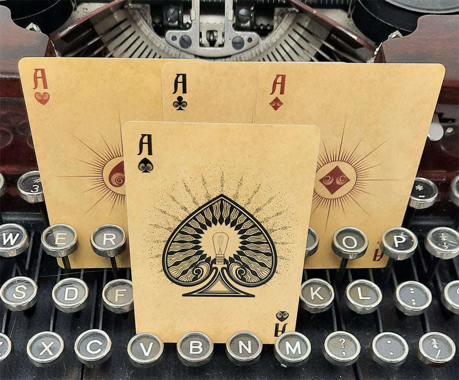 PlayingCardDecks.com-Turn of the Century Electricity Bicycle Playing Cards