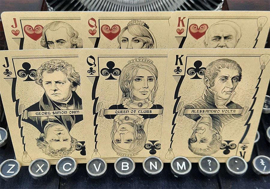 PlayingCardDecks.com-Turn of the Century Electricity Bicycle Playing Cards