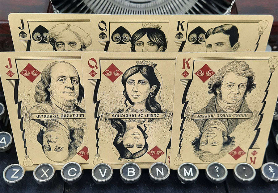 PlayingCardDecks.com-Turn of the Century Electricity Bicycle Playing Cards
