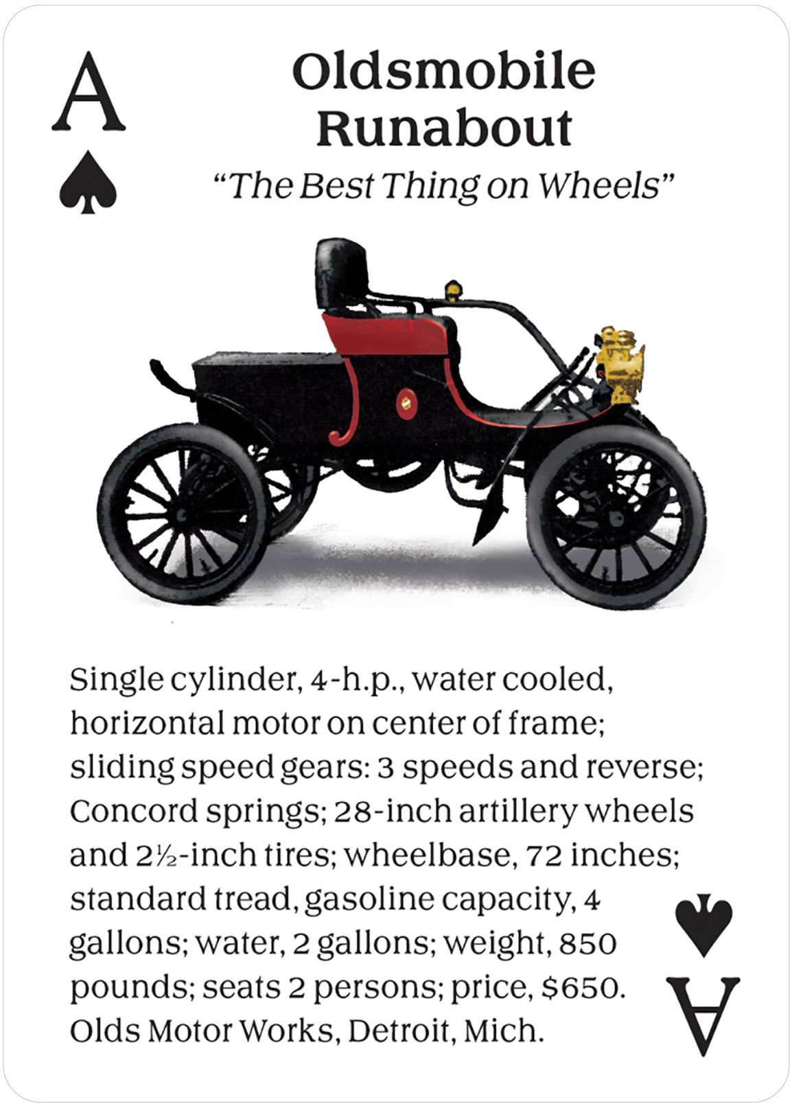 PlayingCardDecks.com-Turn of the Century Motor Cars Playing Cards USGS