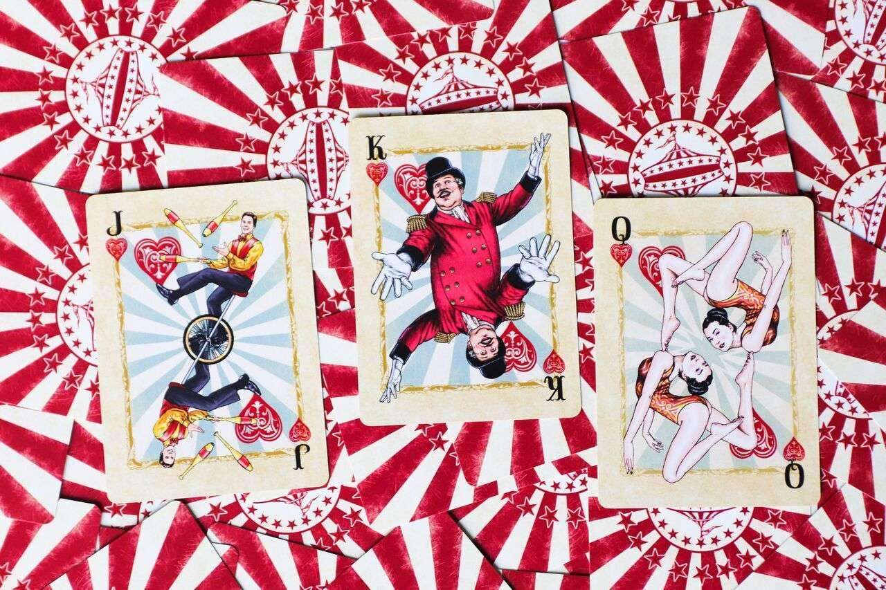 PlayingCardDecks.com-Circus Nostalgic Red Gilded Playing Cards USPCC