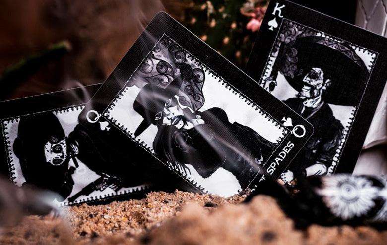 PlayingCardDecks.com-Disparos Tequila Black Playing Cards USPCC