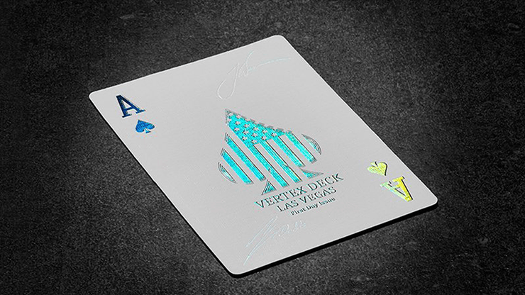 PlayingCardDecks.com-Vertex Black (Metal Case) Playing Cards