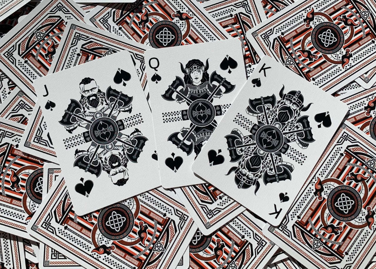 PlayingCardDecks.com-Vikings Stripper Bicycle Playing Cards