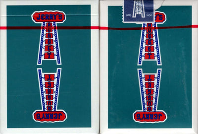 PlayingCardDecks.com-Vintage Feel Gilded Jerry's Nugget Aqua Playing Cards EPCC