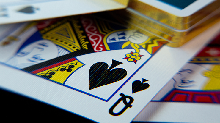 PlayingCardDecks.com-Vintage Feel Gilded Jerry's Nugget Aqua Playing Cards EPCC