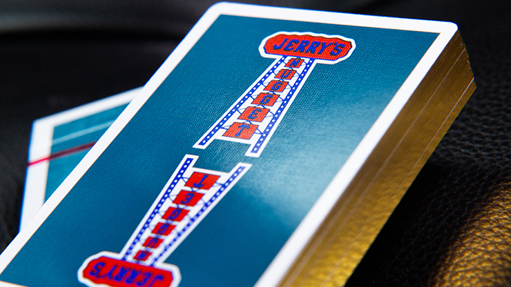 PlayingCardDecks.com-Vintage Feel Gilded Jerry's Nugget Aqua Playing Cards EPCC