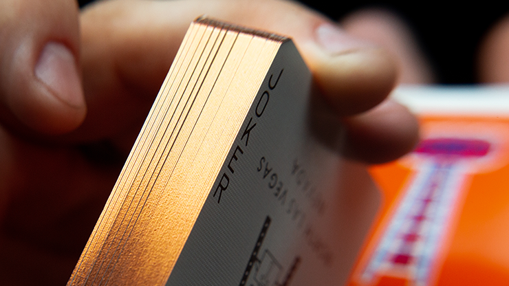 PlayingCardDecks.com-Vintage Feel Gilded Jerry's Nugget Orange Playing Cards EPCC