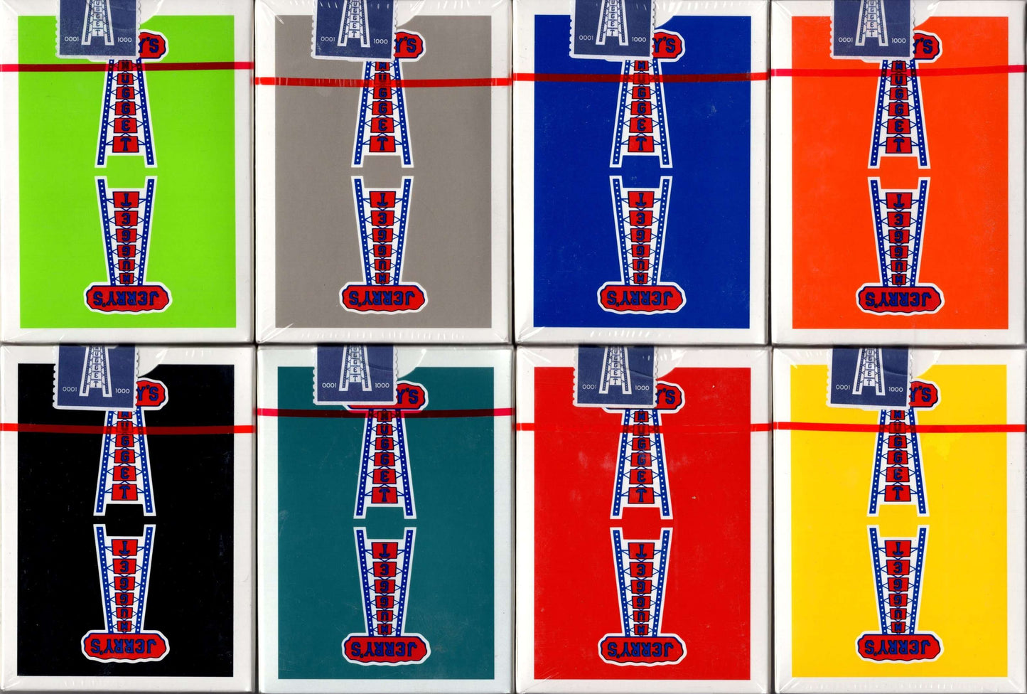 PlayingCardDecks.com-Vintage Feel Jerry's Nugget 8 Deck Gilded Set (0001/1000)