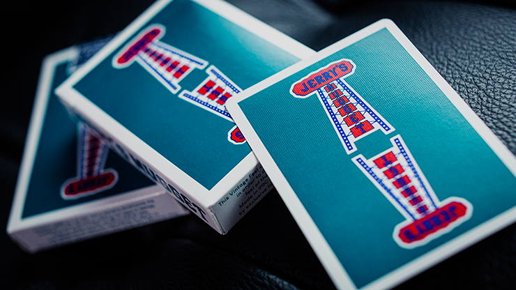 PlayingCardDecks.com-Vintage Feel Jerry's Nugget Aqua Playing Cards EPCC