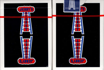 PlayingCardDecks.com-Vintage Feel Jerry's Nugget Black Gilded Playing Cards EPCC