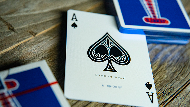 PlayingCardDecks.com-Vintage Feel Jerry's Nugget Blue Gilded Playing Cards EPCC