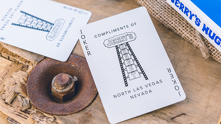 PlayingCardDecks.com-Vintage Feel Jerry's Nugget Blue Playing Cards EPCC