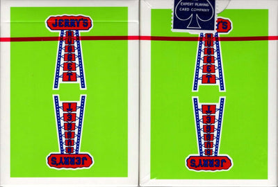 PlayingCardDecks.com-Vintage Feel Jerry's Nugget Green Playing Cards Deck EPCC