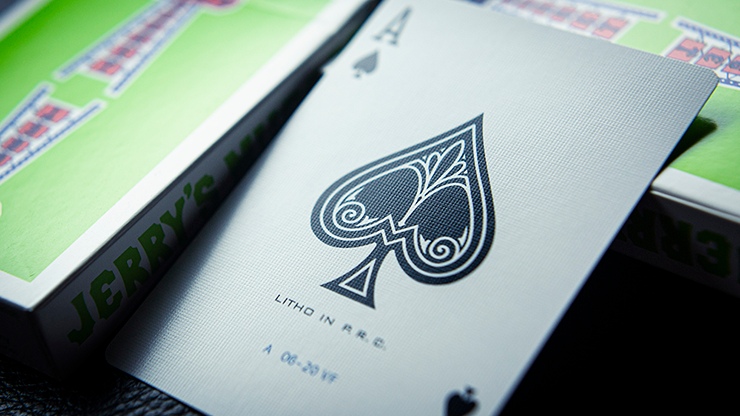 PlayingCardDecks.com-Vintage Feel Jerry's Nugget Green Playing Cards Deck EPCC